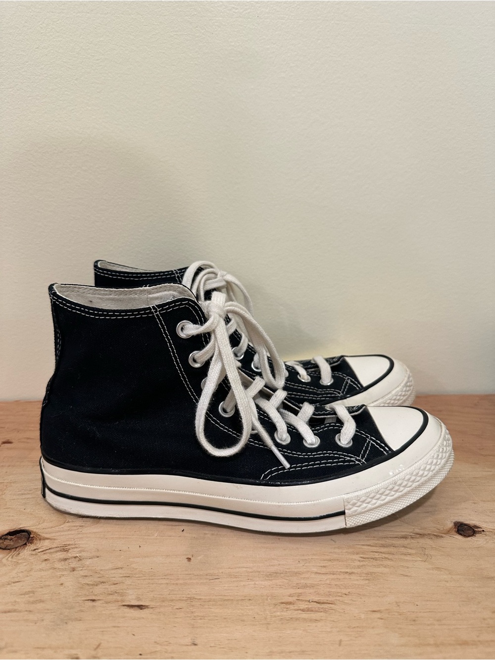 Converse Chuck 70 Black Lace Up Unisex Hightop Sneakers Mens 7 Ladies 9 - Picture 5 of 11